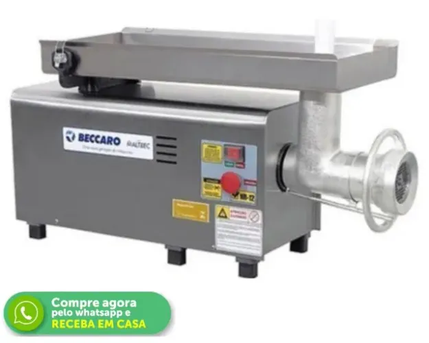 Moedor de carne Beccaro Boca 22 bivolt Inox Novo