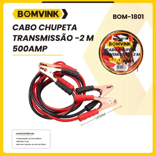 CABO PARA CHUPETA AUXILIAR DE PARTIDA 500 AMP BOMVINK