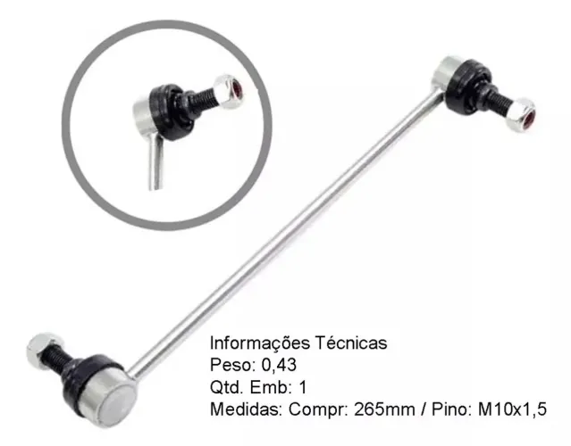 Bieleta Dianteira Jac J3 J5 J6 bieleta dianteira Dytron