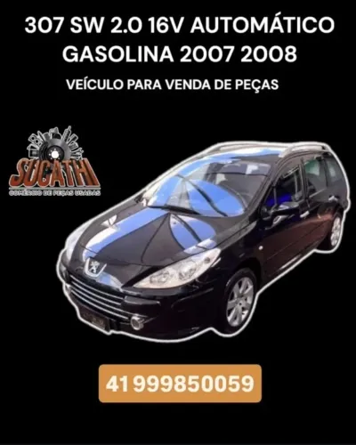 Sucata Venda de Peças Peugeot 307 1.6 16v Manual 2002 110cv
