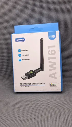 Adaptador Wireless USB Knup AW161 Dual Band 600 Mbps