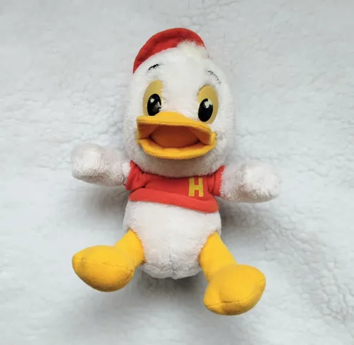 Pelúcia antiga original Disney Huguinho - sobrinho do pato Donald
