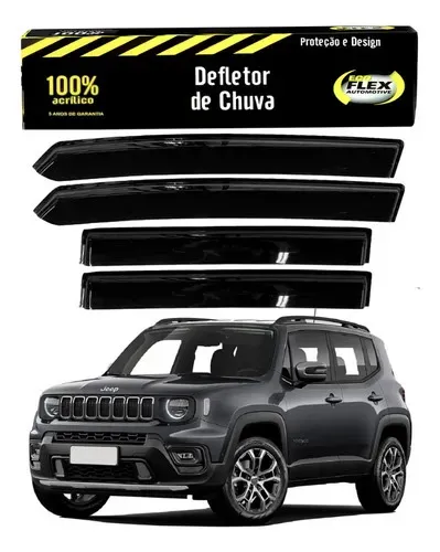 Jogo Calha Defletores Chuva Jeep Renegade 16 A 2021 Fume