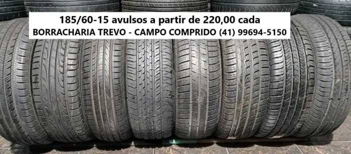 Pneus avulsos 185/60/15 Seminovos a partir de 220,00