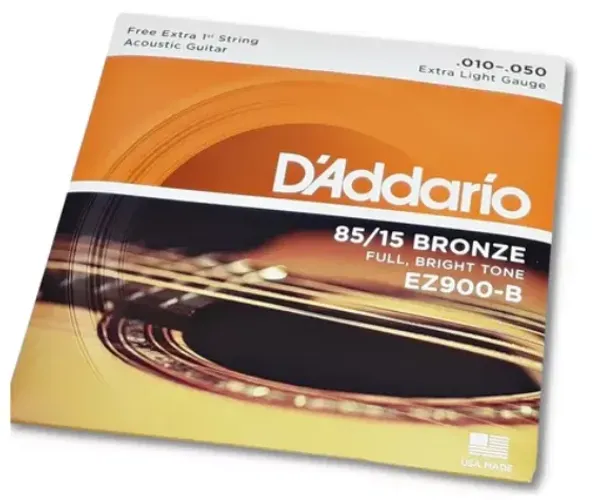 Encordoamento Cordas Violão Aço Daddario 09 010 011 Mi Extra