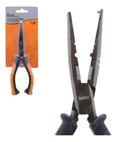 ALICATE DE PESCA BICO LONGO 7,5POL BESTFER