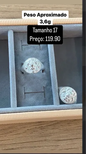 Anel Leão Prata 925 - Tamanho 17