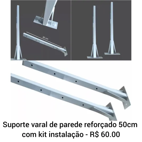 Suporte fixo varal parede 