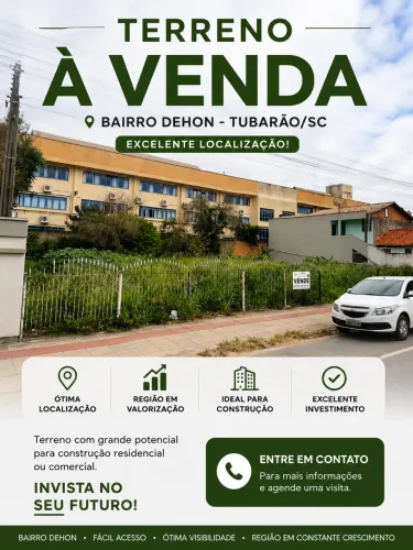 Vendo terreno atrás ao lado do bloco pedagógico UNISUL