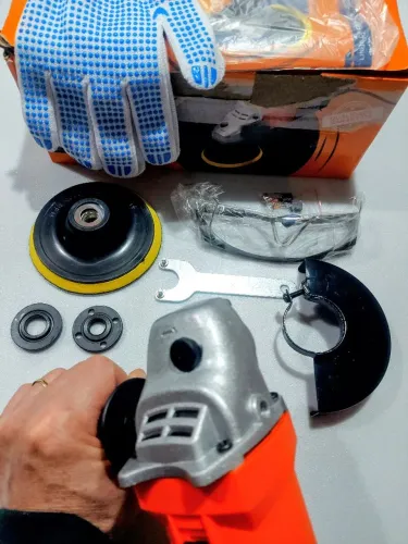 Kit completo Esmerilhadeira Elétrica 720w Pro Euro 115mm (4.5") 11.500 RPM 127V