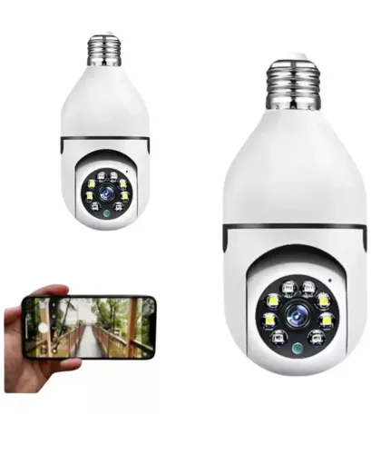 Câmera lâmpada WI-FI 360° Full HD 1080P com visão noturna