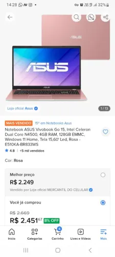 Notbook asus