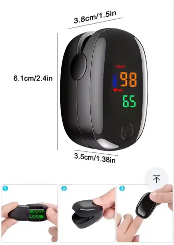 Oxímetro de dedo: frequência cardíaca