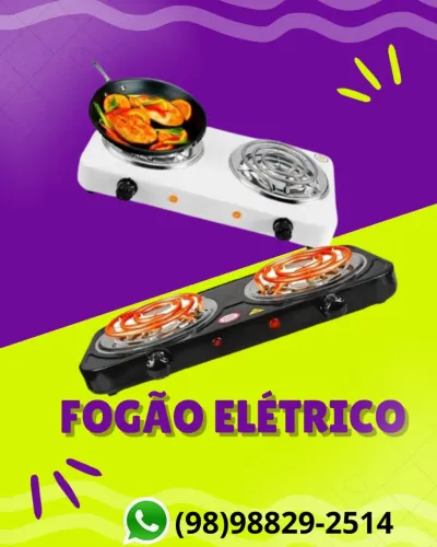 Fogão Elétrico de 2 Bocas Portátil