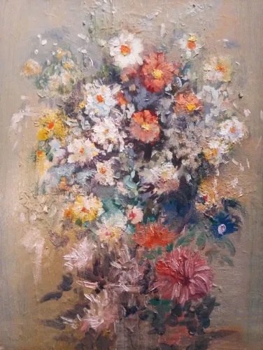 Flores vivas a oleo