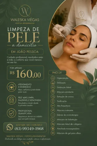 Limpeza de pele a domicílio