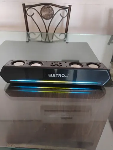 Soundbar eletromex caixa bluetooth rádio FM melhor imenso basike altomex agold pening
