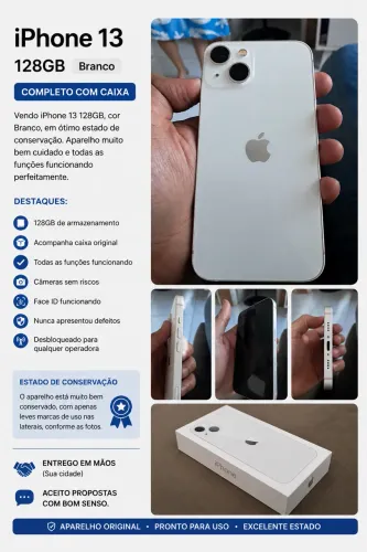 iPhone 13 128gb branco