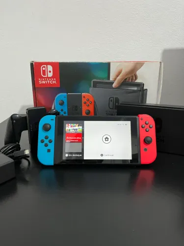 Nintendo Switch V1 Completo Com Caixa - 90 Dias Garantia