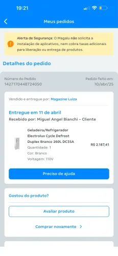 Geladeira Electrolux Duplex 260L Branca (DC35A) - Ótimo Estado