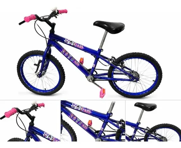 Bicicleta Infantil Aro 20 - 1 Velocidade Feminino - USADA