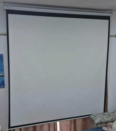 Tela de projeção retrátil, 2,03 x 1,52, 295025, App-Tech + Projetor Mini Hy320 Wi-fi Smar
