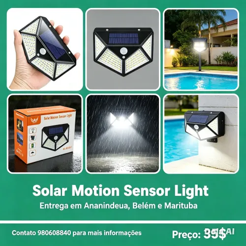 Lâmpada solar 100 leds
