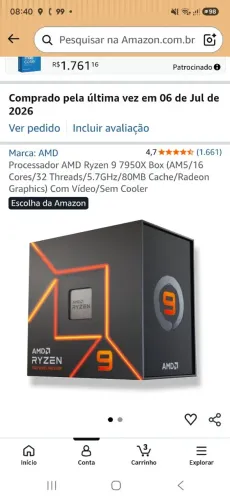 Processador AMD Ryzen 9 7950X
