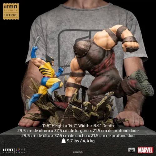 Wolverine Vs Juggernaut 1/10 Iron Studios. 