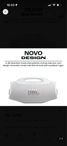 Caixa jbl bombox 4 a prova d?água 