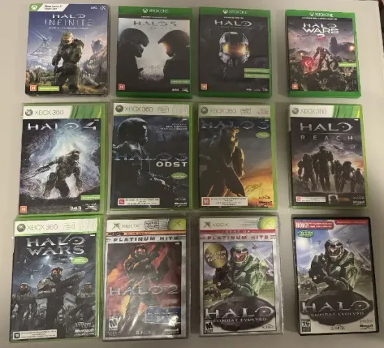 Coleção Completa Halo 12 Jogos Originais com Infinite Steelbook LACRADO lote