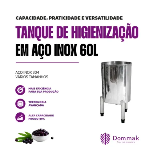 Tanque de Higienização DOMMAK (60 litros)