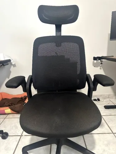 Cadeira De Escritorio Ergonômica Preta Elements Astra