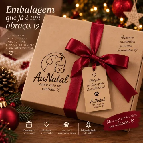 ?Caixinha de Natal para Pets ? - Kit Presente Natalino para Cães. ?
