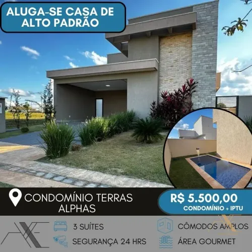Casa em Condomínio 3 dormitórios para alugar Terras Alpha Residencial 1 Senador Canedo/GO