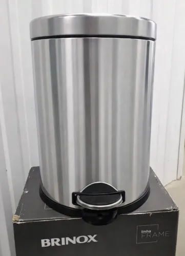 Lixeira Brinox Inox 12 Litros Para Cozinha Beleza Durabilidade E Eficiência