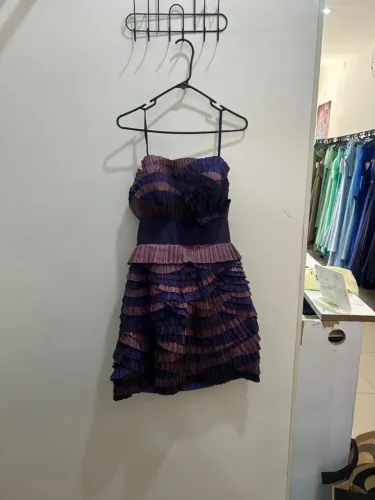 Vestido Curto tafetá Roxo. ORIGINAL E LINDÍSSIMO