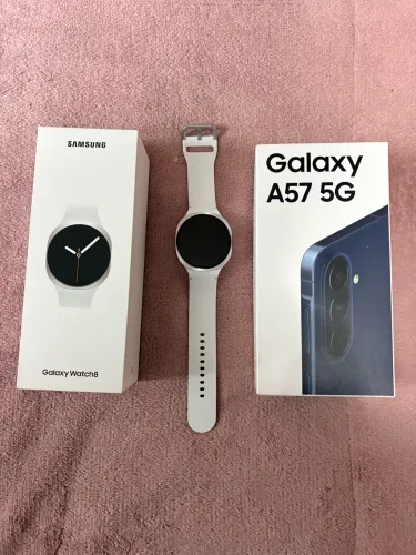 A57 azul + watch 8 44mm branco 1 mês de uso