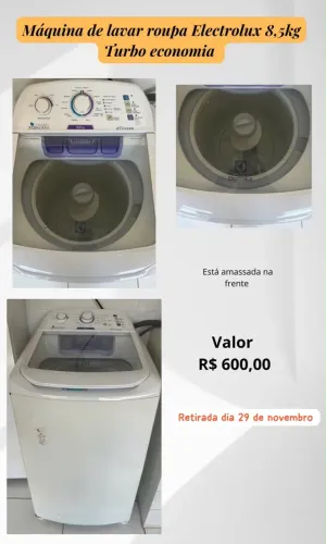 Máquina de lavar roupa Electrolux 8,5kg