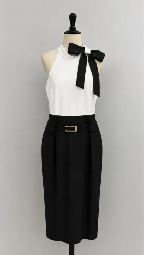Vestido Blonde Braum bicolor