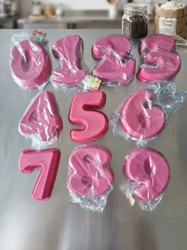 Kit 10 Formas de Silicone Números (0 ao 9) Grandes para Bolo e Confeitaria
