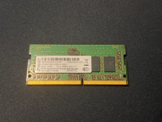 Memória RAM 8GB [DDR4] - [Velocidade: 2666MHz]- Testada e em Perfeita Condição