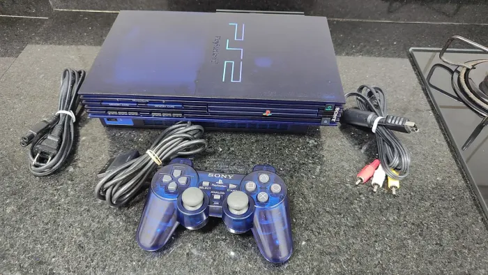 Sony Playstation 2 Midnight Blue com HD e modem originais