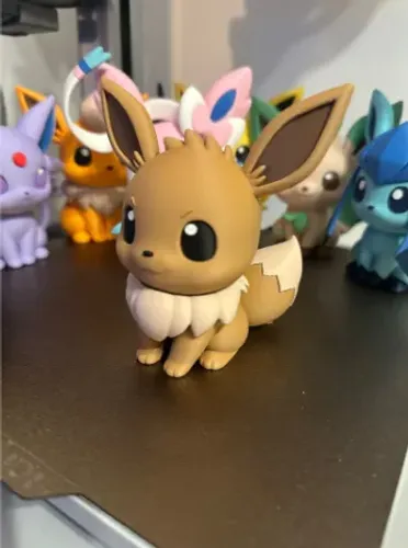 Eevee Chibi Pokémon em 3D - Colecionável Único