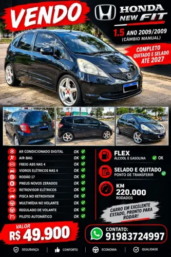 Honda Fit EX/ S 1.5/ EX 1.5 Flex 16V 5P Mec. 2009