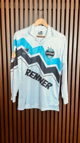Camisa Grêmio 1995 Branca Manga Longa - tamanho G (veste M)