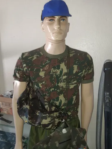 Promoção 3 camisa camuflada algodão com bordado nome de guerra