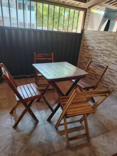 Mesa Madeira Dobrável 70x70cm 