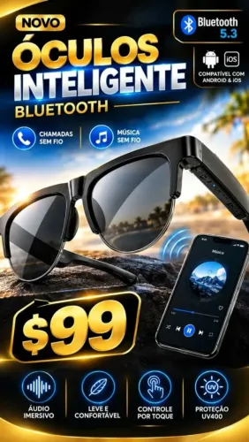 Óculos inteligente bluetooth