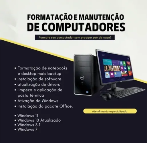 Formatação de computadores a domicílio